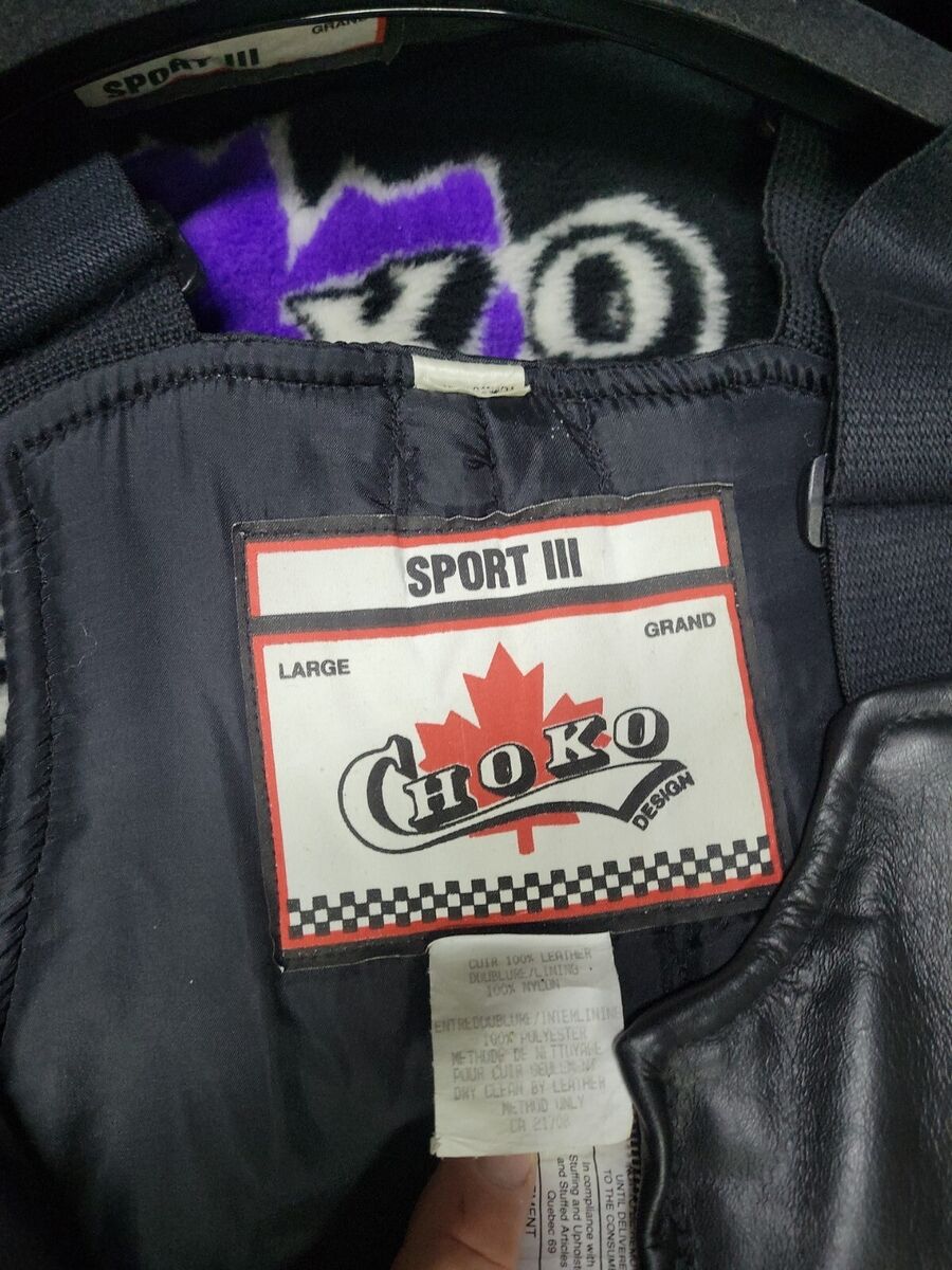 Vintage Choko Sport III Leather Racing Snowmobile Bomber Vintage Choko Sport III Leather Racing Snowmobile Bomber