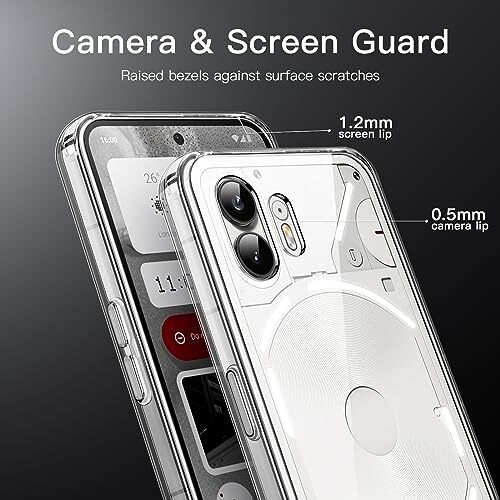 Hülle für Nothing Phone 2, Vergilbungsfrei Stoßfest Handy Bumper Cover, Anti - Bild 6 von 7