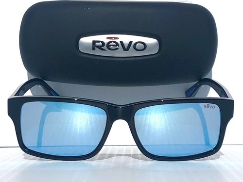 NUEVO Revo FINLEY Pulido Negro con Gafas de Sol POLARIZADAS Azul Agua 1112 01 BL - Imagen 3 de 14