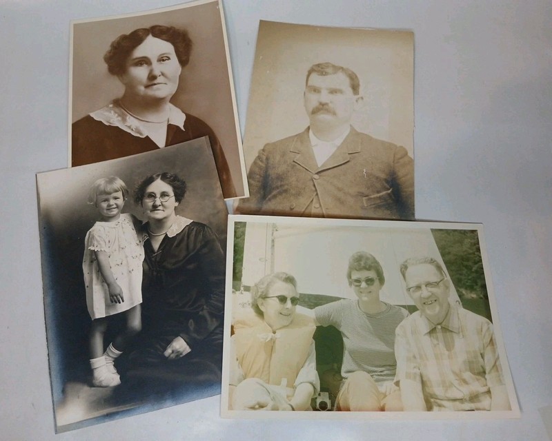 Vintage Early 1900s Photos To Mid-Century Black White Pics Genealogy Research 