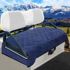 YOKYHOM Golf Cart Seat Covers, Thick Plush  Non-Slip Backing, Blue Black
