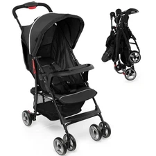 Foldable Lightweight Baby Stroller Kids Travel Pushchair 5-Point Safety System