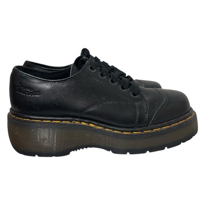 Dr. Martens Y2K Gum Sole Oxfords Chunky Shoes Size 5 Black Lace Up 8651 90s Shoe