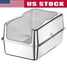 Extra Large Sifting Litter Box with Lid Top Entry Litter Pan for Big Cats Kitty