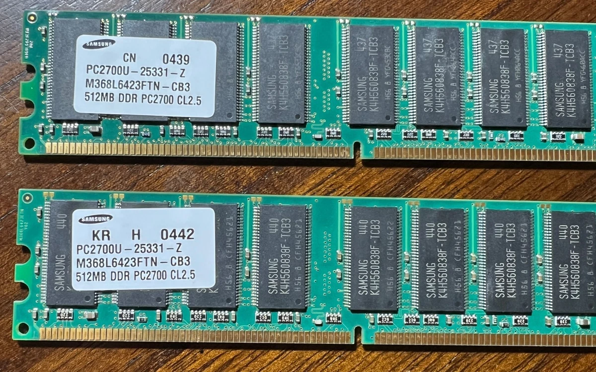 Samsung PC-2700 (DDR-333) Bus Speed Computer RAM 512 MB Capacity