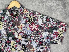 VTG Guess Georges Marciano Shirt Mens XL Floral AOP SS Button Up USA Made 90s
