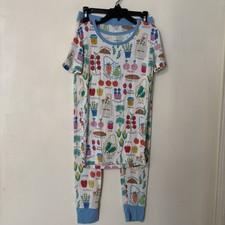 Little Sleepies Lunaluxe  Bamboo Two-Piece Pajama Set 9/10 Veggie Market Print