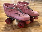 Riedell Aerobiskate Pink Quad Roller Skates with Red Wheels Women's — photo 1
