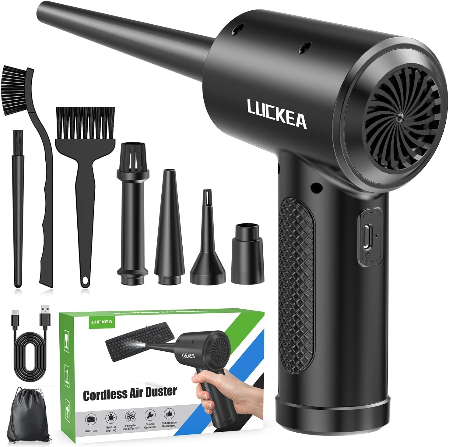 Mini Soffiatore Elettrico Multiuso: Aria Compressa per Casa e Ufficio