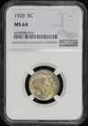 1920 Buffalo Nickel NGC MS-64 - Nice Honey Hue Toning!