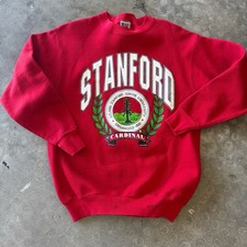 Vintage Stanford University crewneck sweatshirt with the Stanford Cardinal logo
