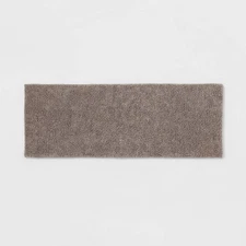 Threshold Cotton Tufted 60x22" Bath Rug Runner Reversible Channel, Light Gray