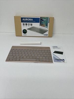 Cooper Cases Universal Wireless Bluetooth Keyboard Backlit Keys Rose Gold