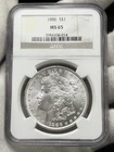 1886-P $1 Morgan Dollar 90% Silver NGC MS65 Philadelphia Early US Coin