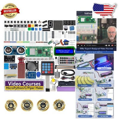 Raspberry Pi Pico W Starter Kit: WiFi, 450+ Parts, 117 Projects, Tutorials