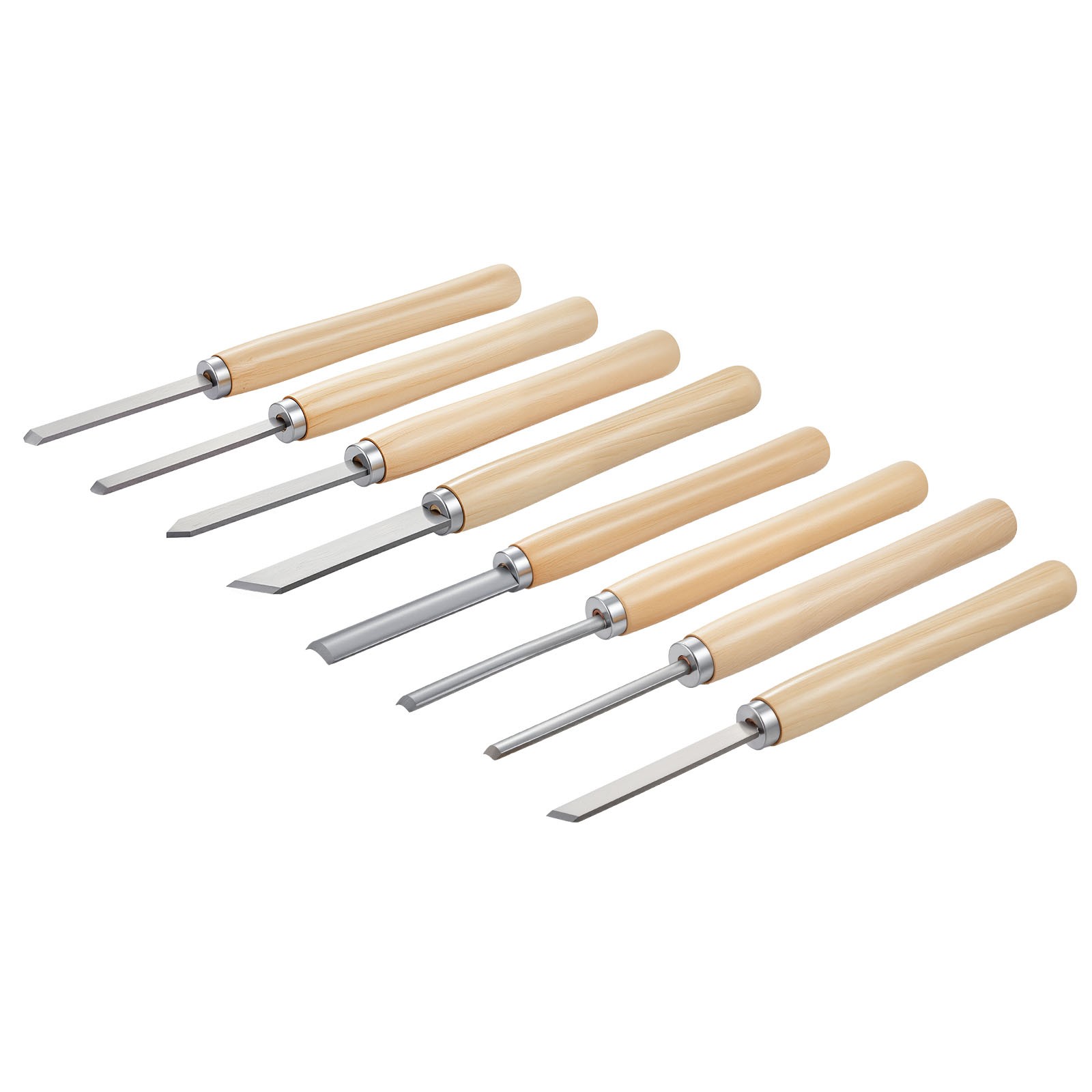 8PCS Wood Lathe Chisel Set Woodturning Tools Steel Blades for Lathe Finisher