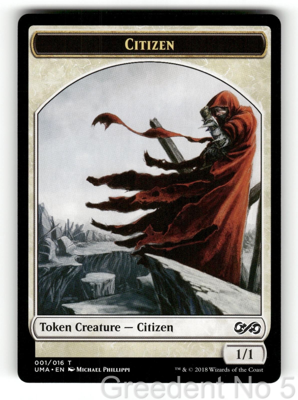 Citizen Token 1 Token Ultimate Masters Magic: The Gathering Lightly Played