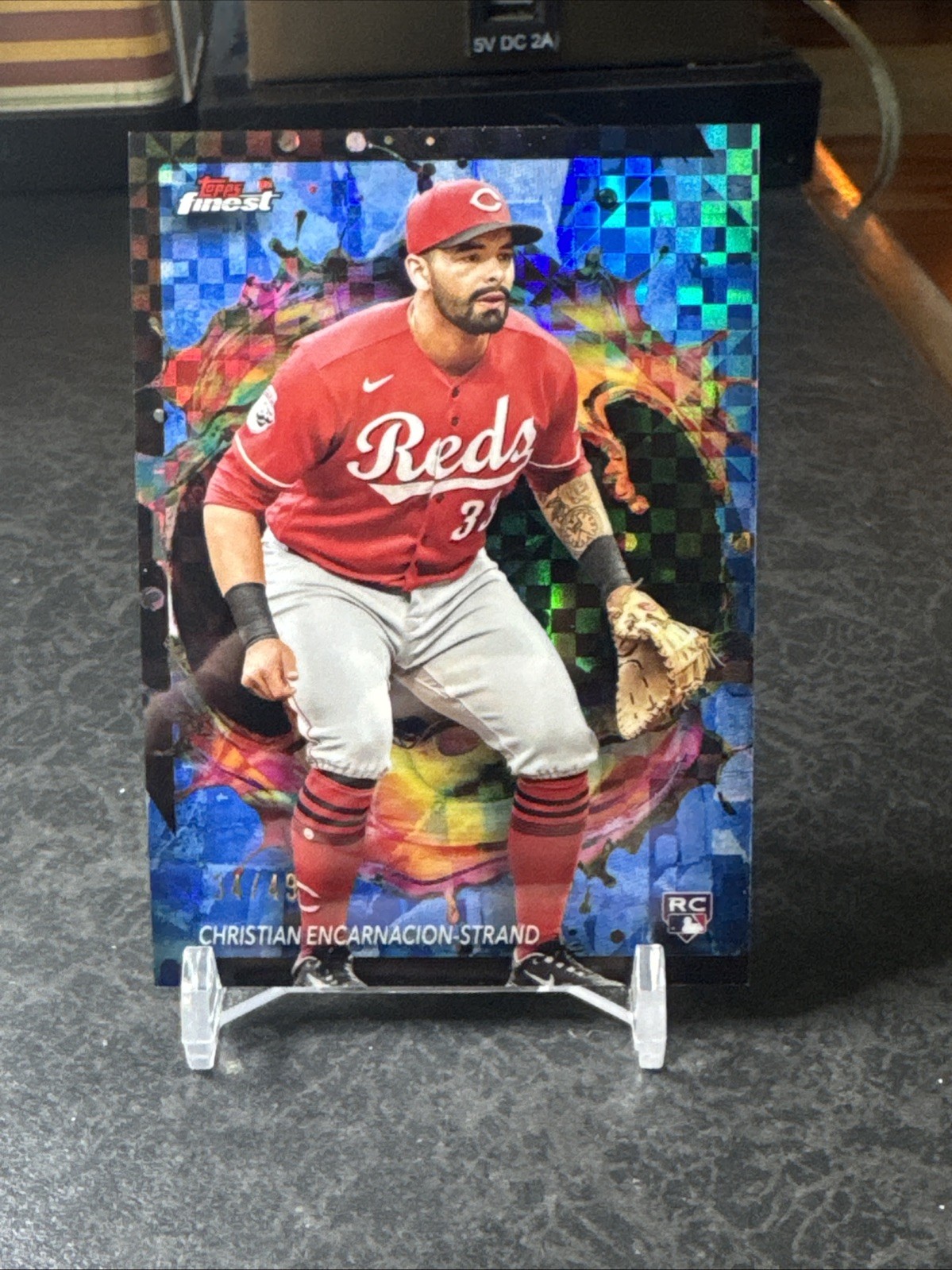 2024 Topps Finest - Rare Christian Encarnacion-Strand #257 Blue Checkerboard /49