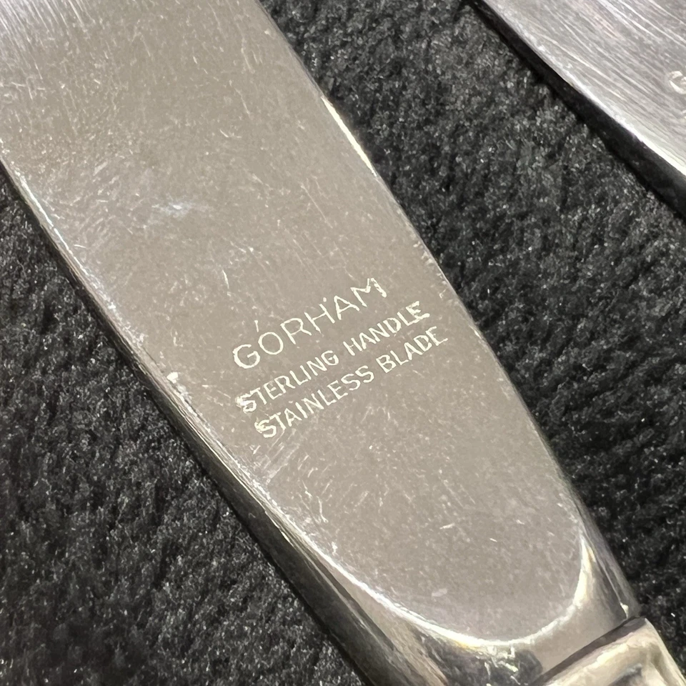 Juego de esparcidor de mantequilla renacentista de plata esterlina La Scala de Gorham 8 piezas 6 1/2" Foto 3 de 4