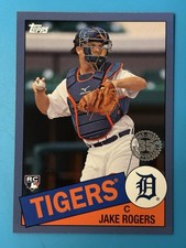 2020 Topps Jake Rogers RC 1985 Topps 35th Anniversary Blue SP #85-44 🔥🔥