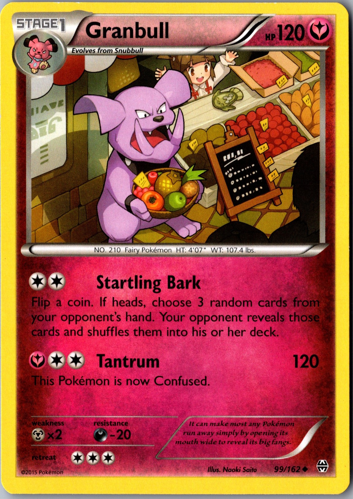 Granbull 99/162 Uncommon BREAKthrough Lightly Played Pokemon Card TCG Single