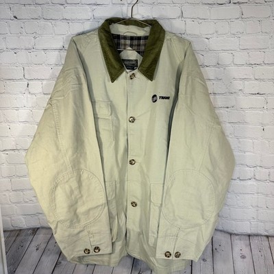 Trademark Sportswear Men XXL Khaki Canvas Field Jacket Trane Logo Barn Coat Tan