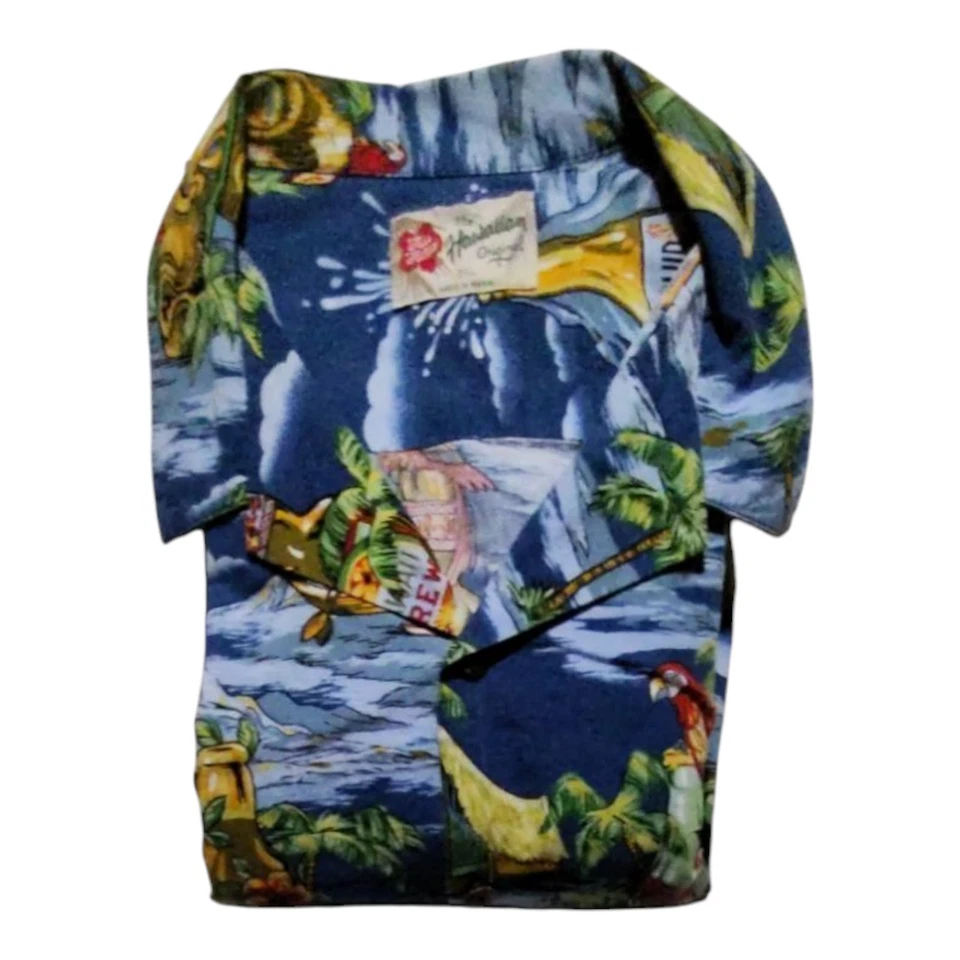 Camisa Hawaiana Hilo Hattie Para Hombre 2XL Multicolor Estampado Loro Manga Corta Botón Foto 4 de 4