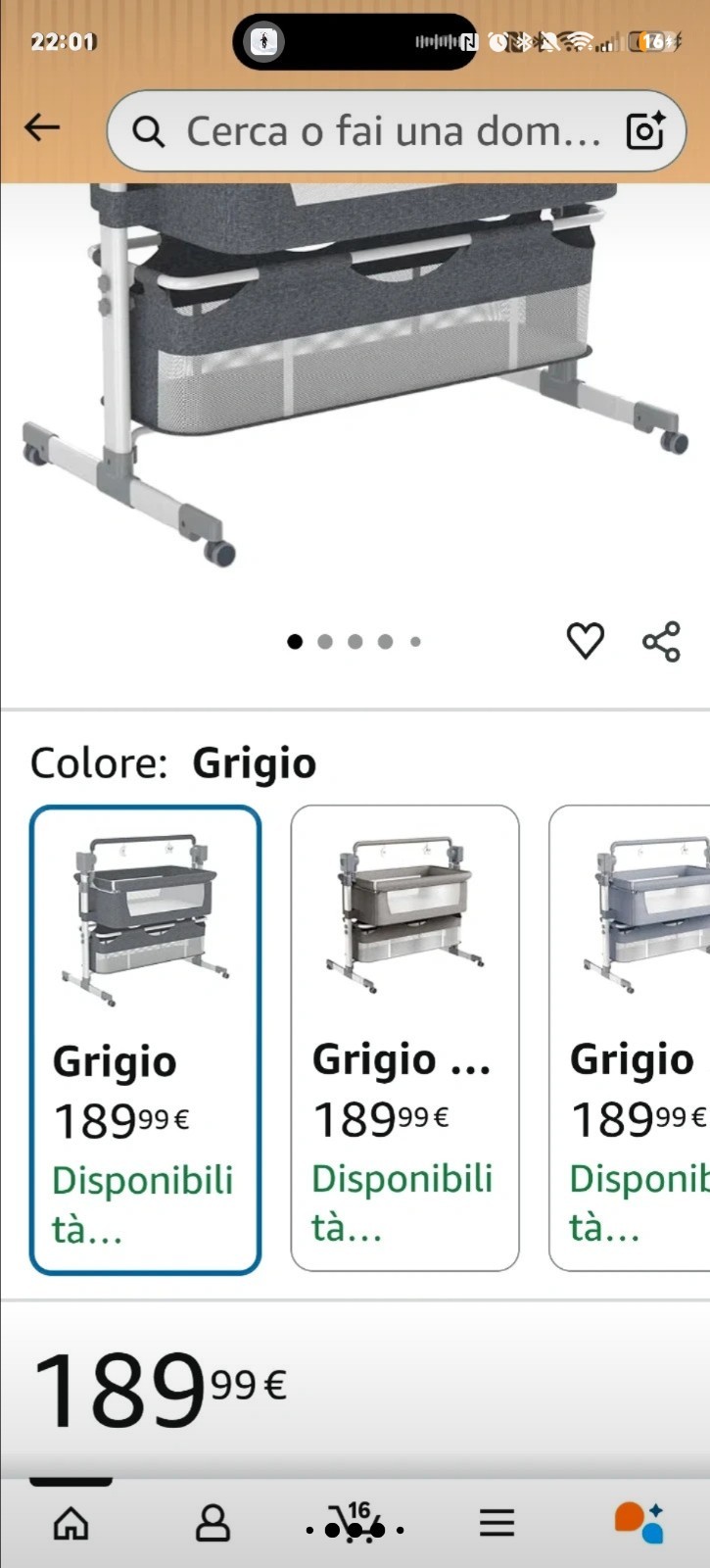 Lettino neonato Oubenau nuovo foto 2