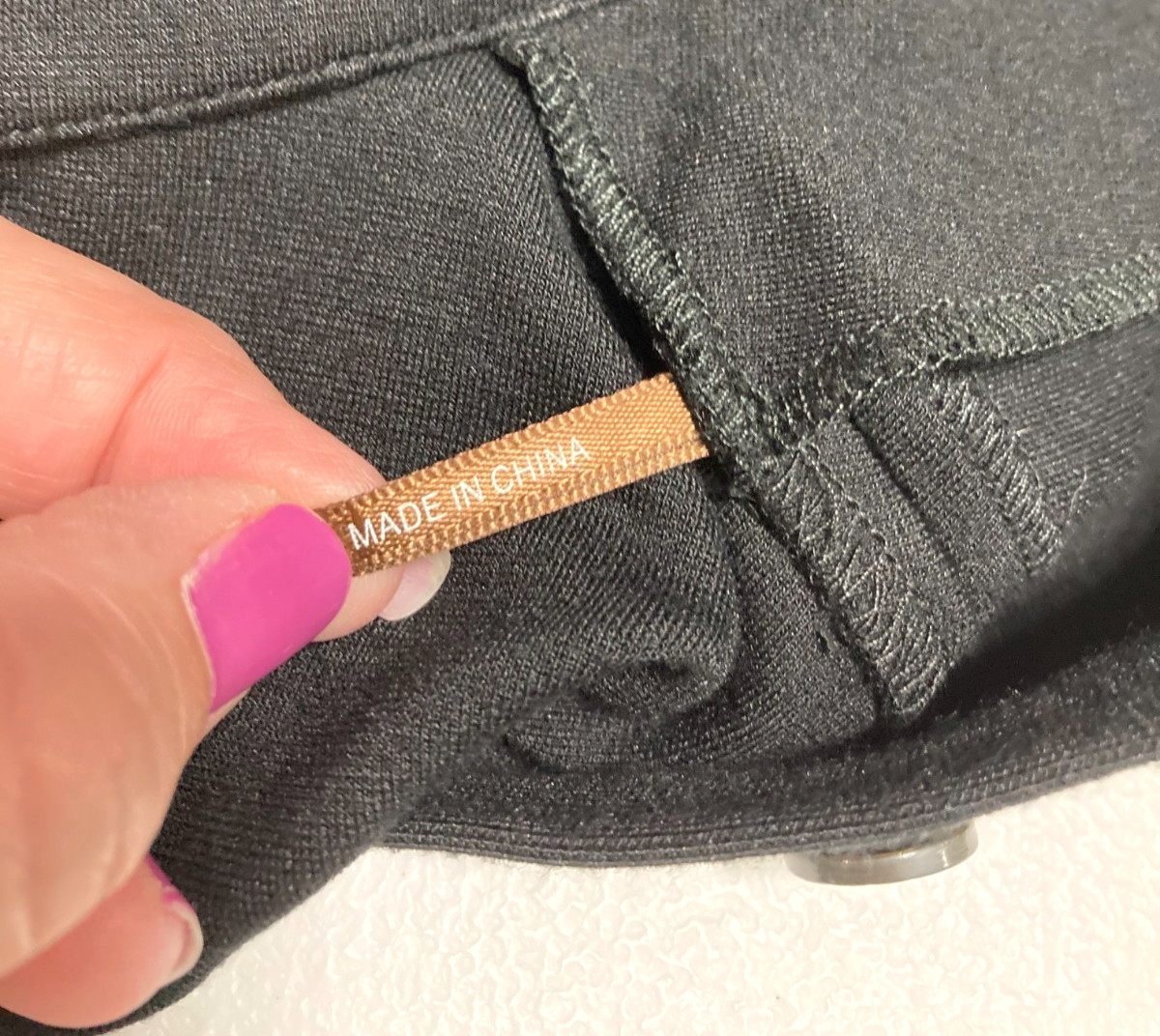 J. MCLAUGHLIN Stretch Solid Black Collared Shirt … - image 5