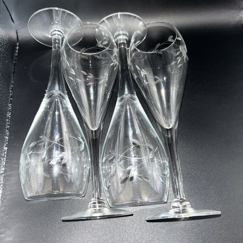 4 PRINCESS HOUSE HERITAGE Tulip Champagnes / Hand-Blown AMERICAN CRYSTAL / Rare! - Picture 9 of 9
