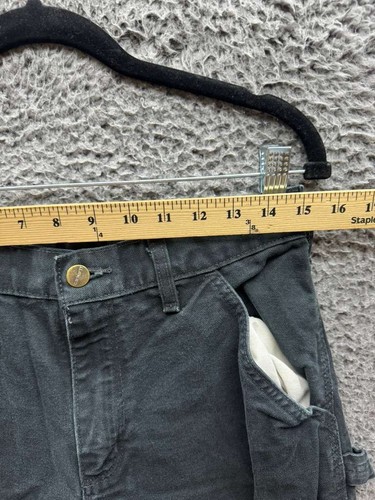Pantaloni da lavoro Carhartt larghi foderati in flanella anatra lavata neri taglia 30x32 - Foto 11 di 15
