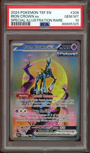 Pokemon Iron Crown ex Temporal Forces Special Illustration Rare #206 PSA 10