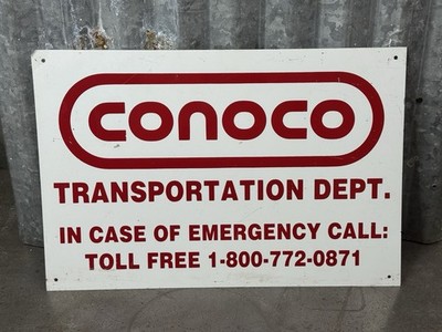 Vintage Conoco 66 Transportation Department Sign Gas Oil