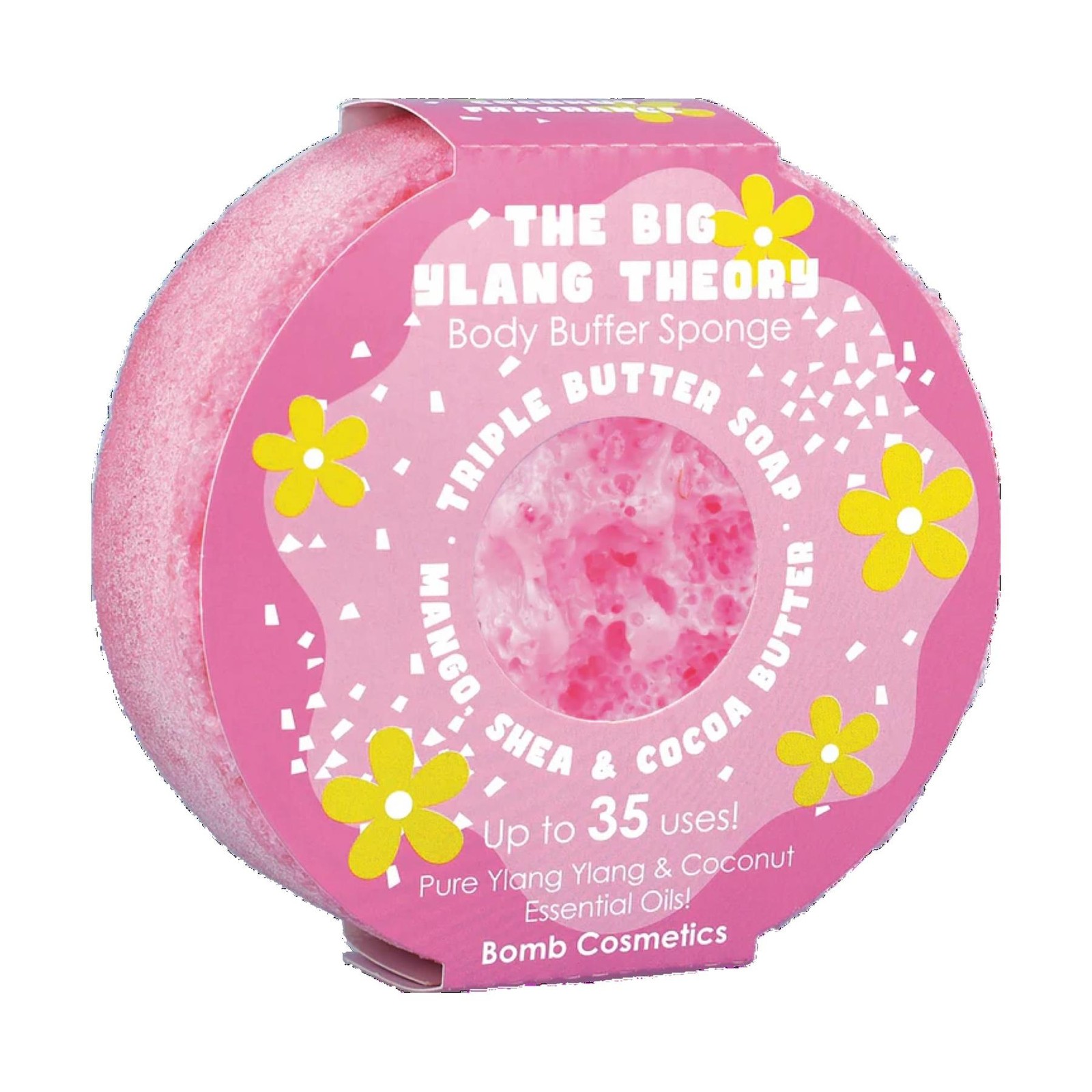 Soap Filled Sponge Exfoliating Moisturising Body Buffer Ylang Ylang & Coconut