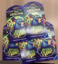 Disney Lorcana: Attack of the Vine Sleeved Booster 5 Packs Factory Sealed