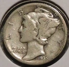 Silver Dime - Mercury - 1935-S