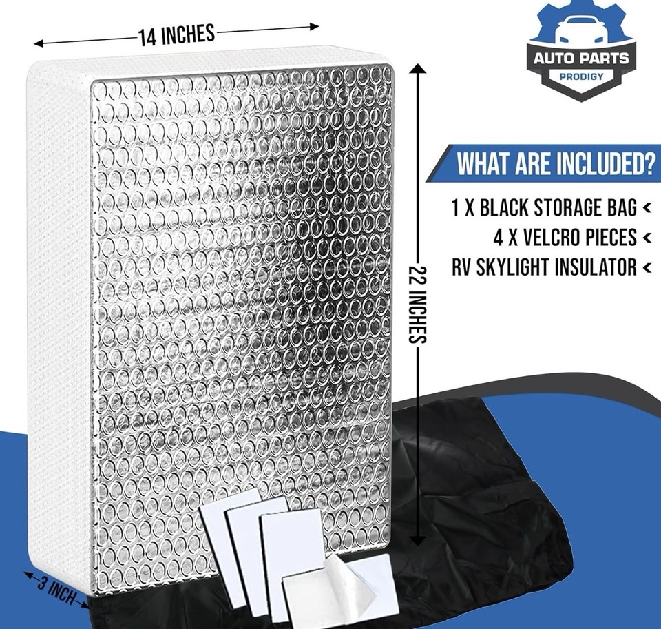 RV Vent Insulator, 14″x14″x3″ Inflatable RV Skylight Cover - View #10