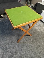 Vintage Folding Card Table with green top, use/refurbish/upcycle.