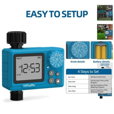 Automated Sprinkler Timer with Easy-Set Controls - Perfect for Outdoor Gardens