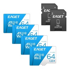 EAGET 4-Pack Small SD UHS-I Card Up to 90MB/s Read, V30 U3 C10 A1 Full HD Video