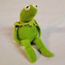 Vintage 1979 Jim Henson Muppet Beanbag SAD Kermit the Frog Fisher Price Plush