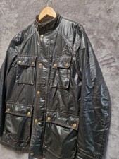 Belstaff Trialmaster Black Prince Edition Wax Jacket UK Size Mens Medium No Belt