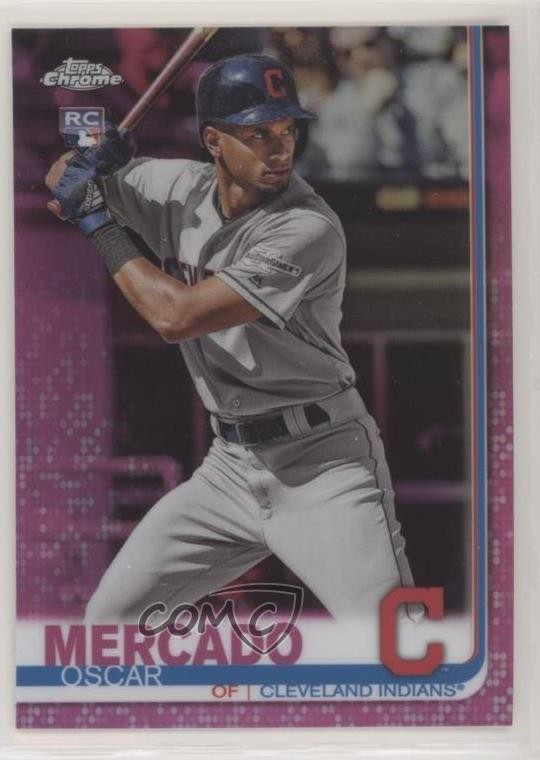2019 Topps Chrome Update Target Pink Refractor Oscar Mercado #40 1g3
