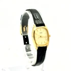 Vintage Seiko 1221-5370 Gold Rectangular Ladies Watch Original Band New Battery