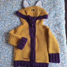 Strickjacke Fuchs, Unisex, Handmade, Gestrick...