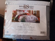 Royal Sateen luxury bedding Queen Duvet set. 4pc. NEW