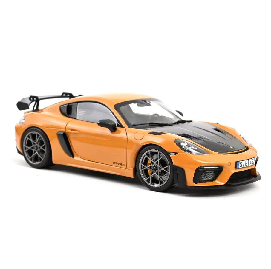 1:18 Norev NV187252 Porsche Cayman GT4 RS With Weissach Pack Bahama Yellow 2023