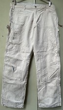 Pantalones de trabajo Dickies White Painters usados 40 X 32 desgastados