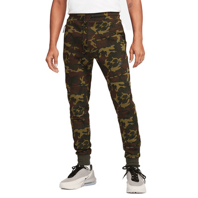 Nike NSW Mens Tech Pack Fleece Camo Jogging Jogger Pants Green FN3925 355 S