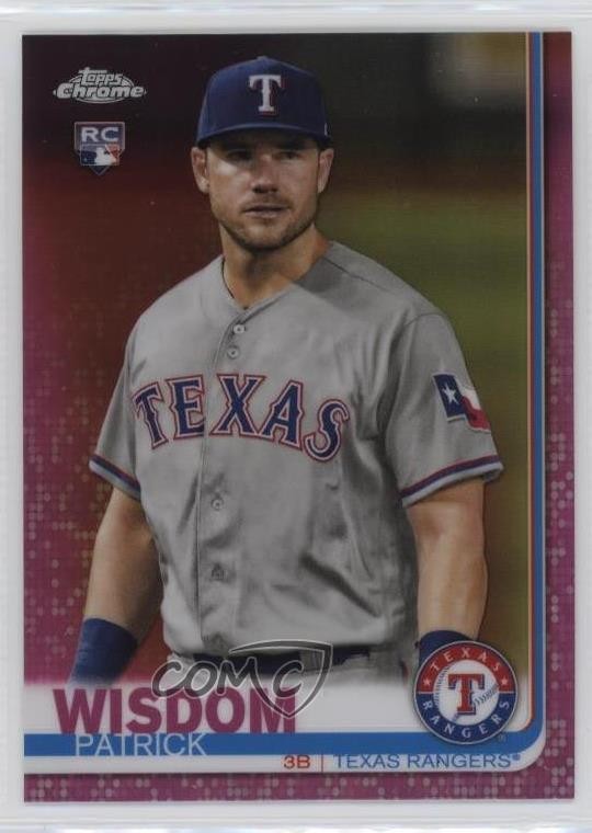2019 Topps Chrome Pink Refractor Patrick Wisdom #146 Rookie RC